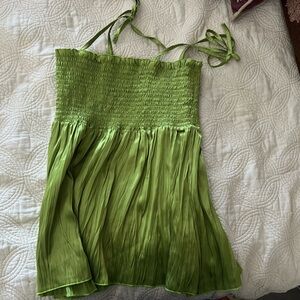 Smocked Halter Green Women’s Top